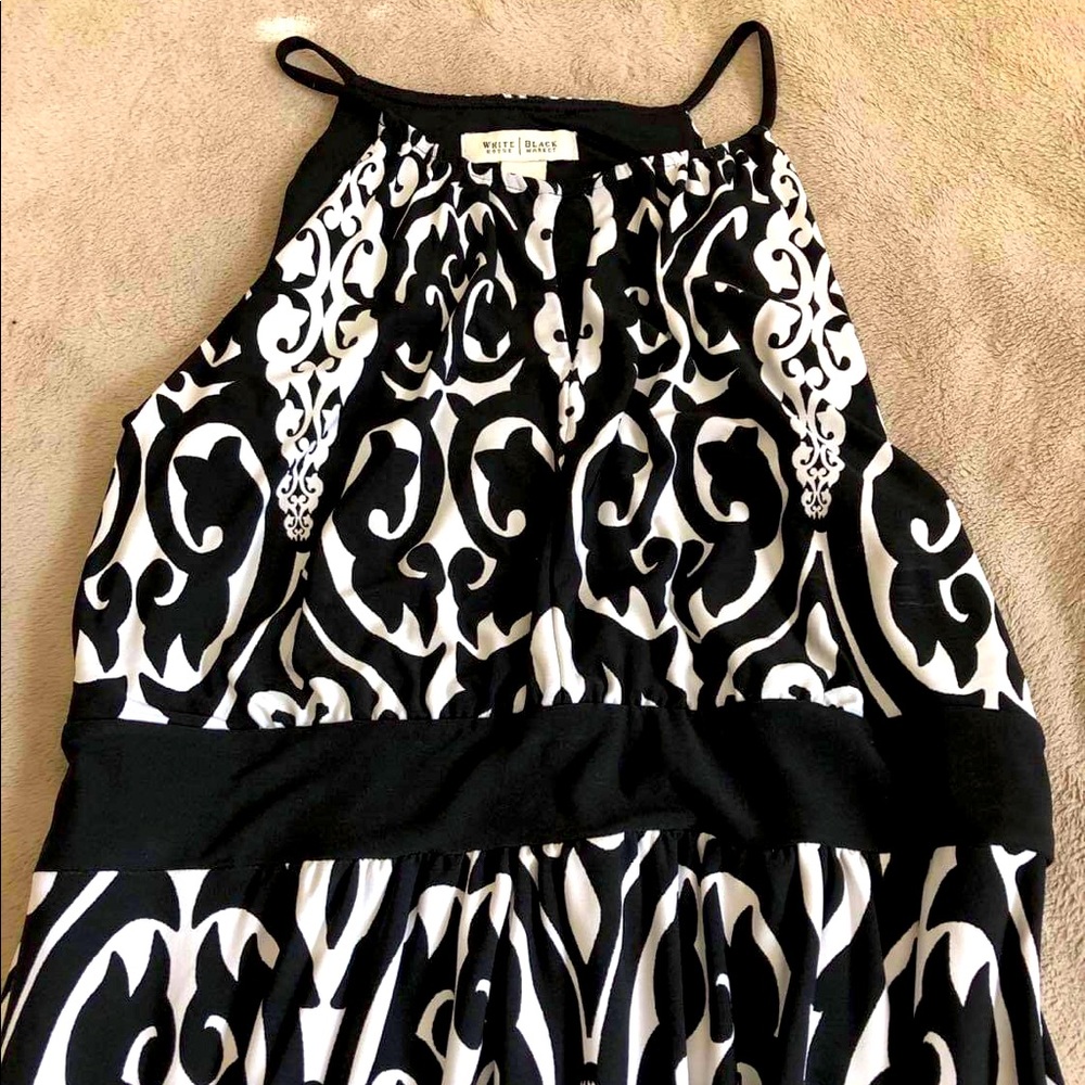 White House Black Market floor length maxi dress L
